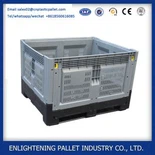 Heavy Duty Hdpe Mesh stapelbaar Geventileerd Bulk Fruit Opvouwbaar Plastic Palletbox